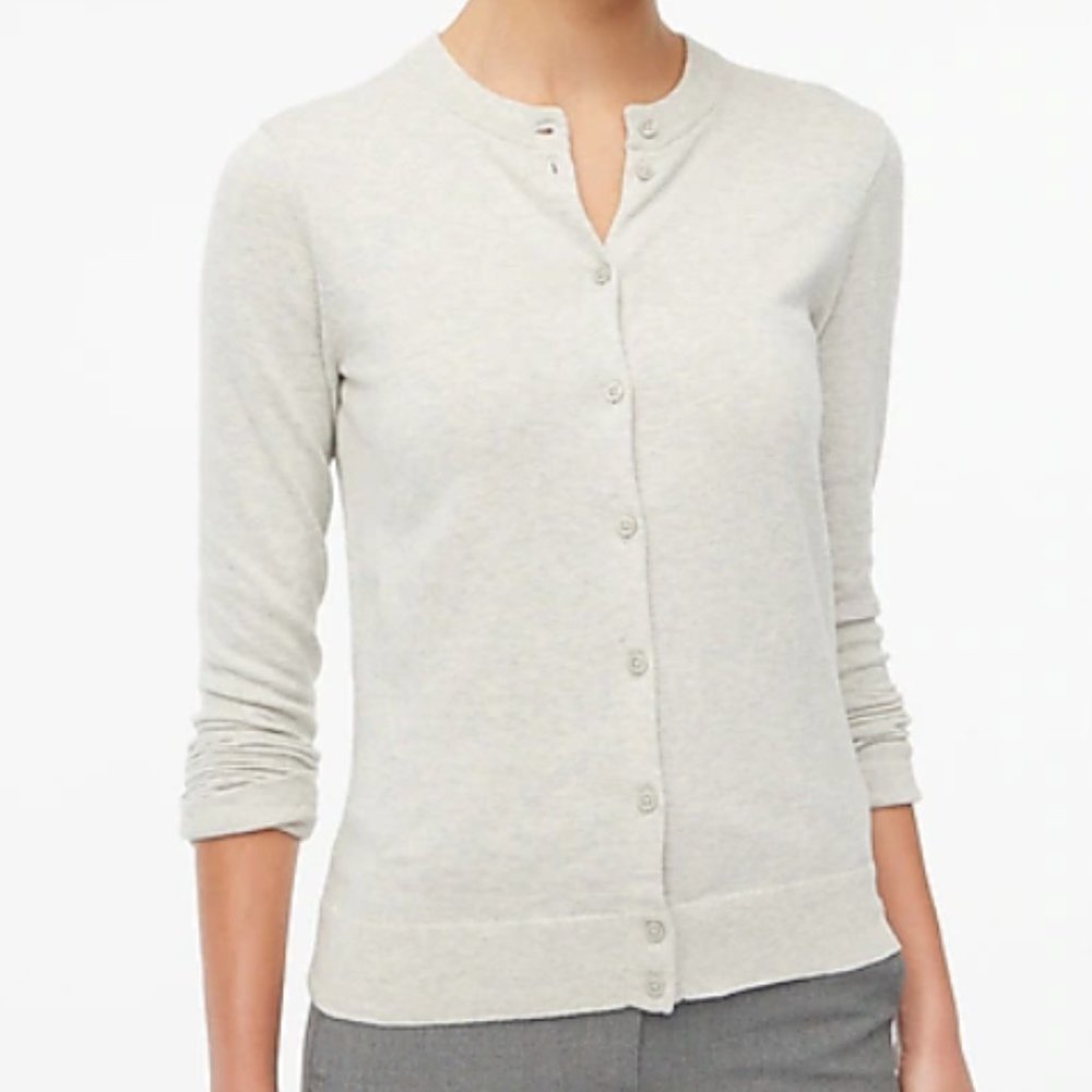 NEW NWT J. Crew Factory Classic Cardigan Color: Heather Dusk